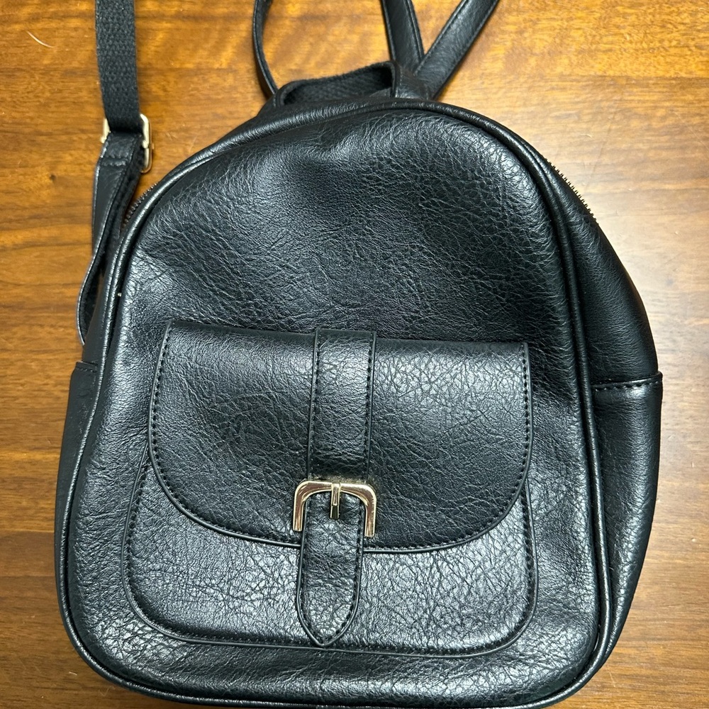 Faux Leather Backpack